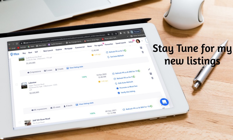 Stay tune for my new listings